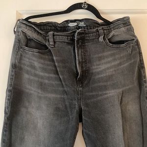 Gap Sky High Straight, Extra High Rise, Black Jeans